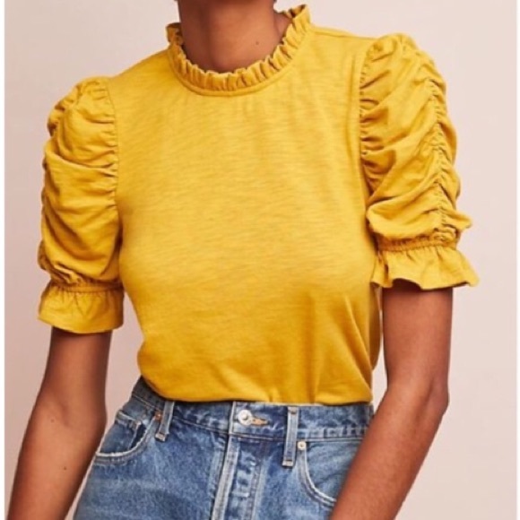 moon river ruched sleeve tee
